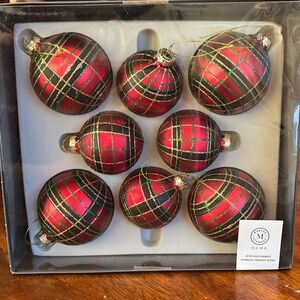 Martha Stewart Tartan Plaid Christmas Ornaments